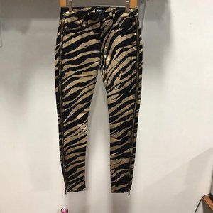 NWT HUDSON GOLD ZEBRA Denim ZIPPER SKINNY Pant 27